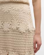 Image 6 of 6: Kobi Halperin Presley Floral Crochet Midi Skirt