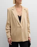 Image 3 of 6: Kobi Halperin Hope Single-Button Metallic Shimmer Jacket