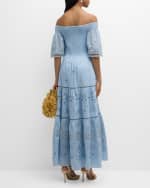 Image 3 of 6: Kobi Halperin Quinn Smocked Off-Shoulder Maxi Dress