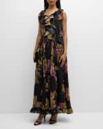 Image 5 of 6: Kobi Halperin Lesley Floral-Print Ruffle Maxi Dress