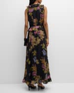 Image 4 of 6: Kobi Halperin Lesley Floral-Print Ruffle Maxi Dress