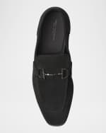 Image 4 of 4: Stuart Weitzman Men's Simon Leather Twist Bit Loafers