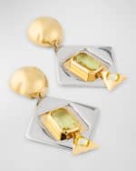 Image 3 of 3: Saint Laurent Geometric Layered Earrings