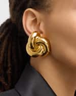 Image 2 of 5: Saint Laurent Twist Knot Stud Earrings