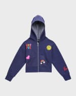 Image 4 of 6: Flowers by Zoe Girl's Just Love Printed Zip-Front Jacket, Size S-XL