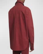 Image 4 of 6: Saint Laurent Chest-Pocket Collared Cotton Shirt