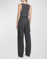 Image 3 of 6: Saint Laurent High-Rise Straight-Leg Cargo Pants