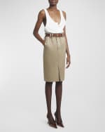 Image 2 of 6: Saint Laurent Scoop-Neck Cotton Tank Top