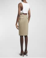 Image 4 of 6: Saint Laurent Scoop-Neck Cotton Tank Top