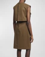 Image 4 of 6: Saint Laurent Belted Button-Front Shirtdress