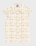 Image 1 of 6: Alice + Olivia Martel Flutter-Sleeve Crepe de Chine Blouse