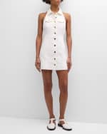 Image 2 of 6: Alice + Olivia Kendall Denim Halter Mini Dress