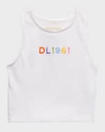 Image 4 of 6: DL1961 Girl's Marcie Logo Tank Top, Size S-L