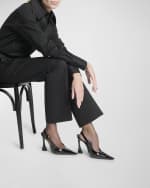 Image 2 of 6: Saint Laurent Dune Patent Slingback Pumps