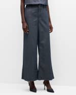 Image 2 of 6: Eileen Fisher Wide-Leg Organic Cotton Twill Jeans