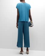 Image 4 of 6: Eileen Fisher V-Neck Organic Linen Jersey Tee