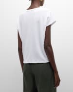 Image 5 of 6: Eileen Fisher Crewneck Organic Cotton French Terry Top