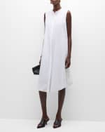 Image 2 of 6: Eileen Fisher Petite Organic Cotton Poplin Midi Shirtdress