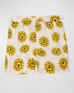 Image 3 of 4: Mon Coeur Boy's Lion-Print Swim Trunk, Size 2-5