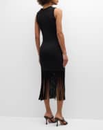 Image 4 of 6: Marella Fiver Knit Fringe-Hem Midi Dress