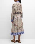 Image 3 of 6: Pierre-Louis Mascia A-Line Floral Jacquard Midi Skirt
