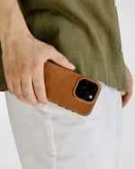 Image 3 of 3: Bluebonnet iPhone 15 Pro Leather MagSafe Case