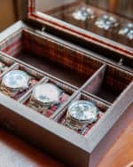 Image 2 of 4: WOLF x WM Brown 4-Piece Watch Accessory Box