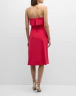 Image 4 of 6: Black Halo Louie Strapless Front-Slit Midi Dress