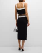 Image 4 of 6: Black Halo Katriona Contrast-Trim Two-Piece Dress