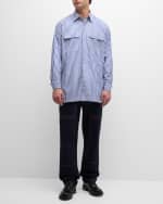 Image 2 of 6: TEDDY VONRANSON Men's Striped Button-Down Shirt