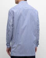Image 5 of 6: TEDDY VONRANSON Men's Striped Button-Down Shirt