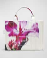 Image 4 of 5: Marc Jacobs The Future Floral Leather Medium Tote Bag