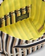 Image 5 of 6: Marc Jacobs The Striped Jacquard Beach Tote Bag