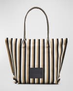 Image 4 of 6: Marc Jacobs The Striped Jacquard Beach Tote Bag