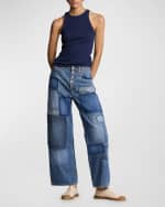Image 5 of 6: Polo Ralph Lauren High-Rise Wide-Leg Cropped Jeans
