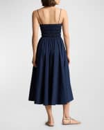 Image 2 of 4: Polo Ralph Lauren Smocked Cotton Midi Dress
