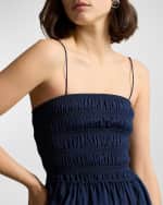 Image 4 of 4: Polo Ralph Lauren Smocked Cotton Midi Dress