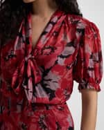 Image 5 of 5: Polo Ralph Lauren Floral Georgette Tie-Neck Dress