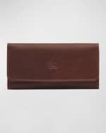 Image 1 of 5: Il Bisonte Trifold Leather Continental Wallet