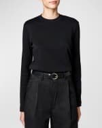 Image 2 of 2: Il Bisonte Classic Calf Leather Buckle Belt