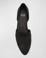 Image 5 of 5: Eileen Fisher Ida Suede D'Orsay Ballerina Pumps
