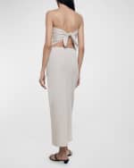 Image 2 of 2: Enza Costa Linen Bias Maxi Skirt