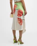 Image 4 of 6: Alice + Olivia Harmony Drapey Slit Asymmetric Skirt