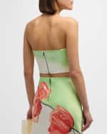 Image 4 of 7: Alice + Olivia Floral Ceresi Bandeau Top