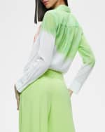 Image 4 of 5: Alice + Olivia Brady Oversized Button-Front Shirt