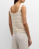 Image 4 of 6: La Ligne Jane Beaded Crochet Tank Top