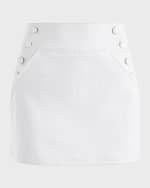 Image 1 of 5: Alice + Olivia Donald High-Rise Side Button Mini Skirt