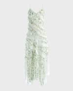 Image 1 of 5: Alice + Olivia Sondra Lace Ruffled Maxi Dress