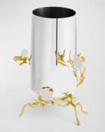 Image 2 of 6: Michael Aram Butterfly Ginkgo White & Gold Medium Vase