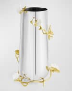 Image 4 of 5: Michael Aram Butterfly Ginkgo White & Gold Large Vase